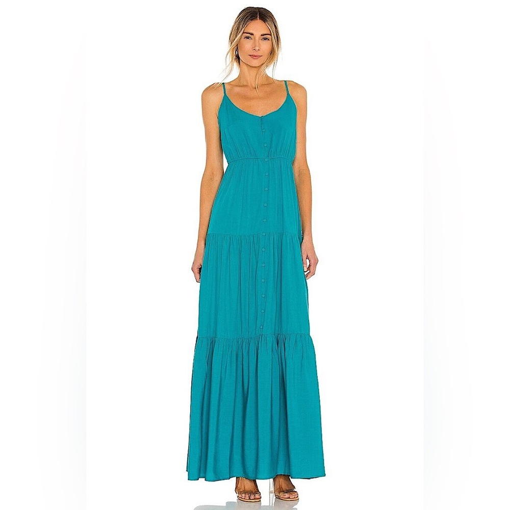 🦋BB Dakota by Steve Madden Been So Long Strappy Maxi Dress in True Teal …
